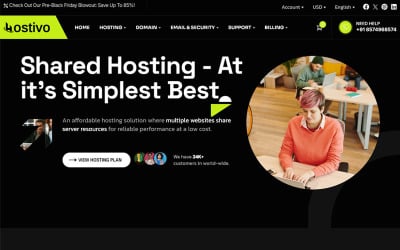 Hostivo HTML- och WHMCS-hostingmall