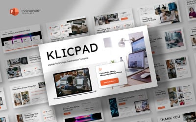 Modelo de PowerPoint para Laptop e Computador - Klicpad