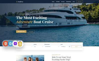 Boatlivus – HTML5-Landingpage-Vorlage für Yachtcharterbuchung
