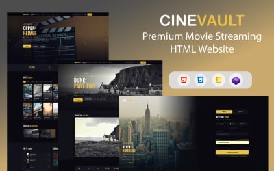 CineVault — Prémiová šablona webové stránky HTML pro streamování filmů