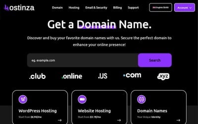 Hostinza WHMCS and HTML Hosting Theme