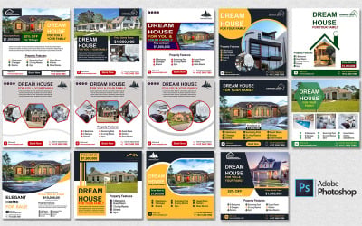50 Estate Social Media Posts PSD Bundle Editable in Adobe Photoshop