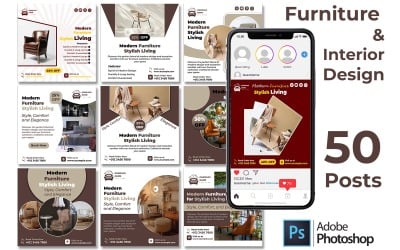 50 Furniture Interior Design Social Media Posts