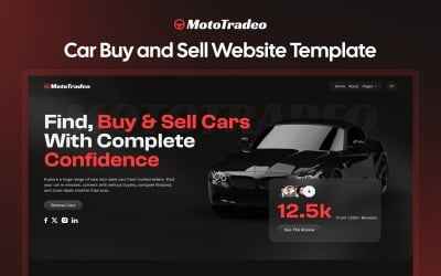 MotoTradep: Autokauf- und -verkaufs-Vorlage (Next.js)