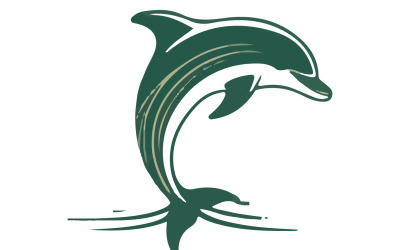 AQUALUME Dolphin Line Art Logo