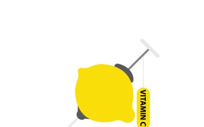 Bright Juicy Lemon Syringe for Natural Health and Vitamin Injections