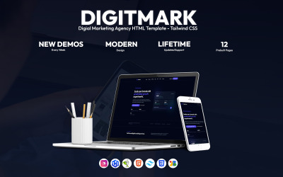 Digitmark – Digitális marketing ügynökség HTML sablon