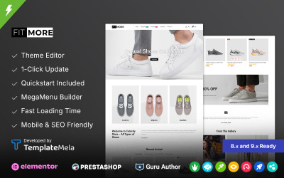 Fitmore - Cipőbolt PrestaShop sablon