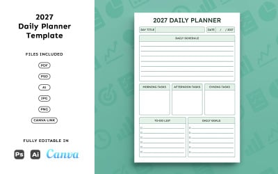 2027 Daily Planner for Professionals – Business Planning, Task Management, Minimal A4