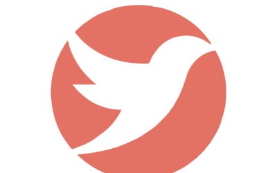Minimal Circular Swift Bird Icon