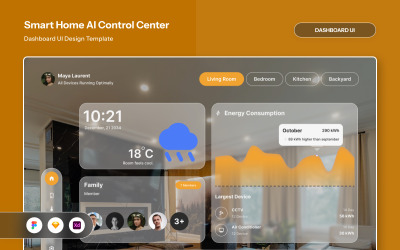 Smart Home AI Control Center UI