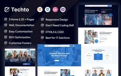 Techto - BT Çözüm ve Teknoloji Ajansı HTML5 Şablonu