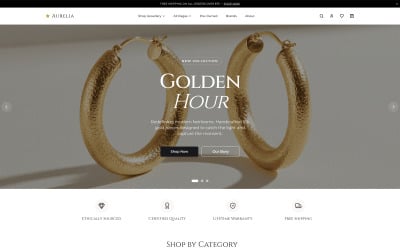Aurelia Gems – Premium-HTML-Vorlage für Schmuck-E-Commerce