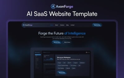 Axonforge: AI SaaS Website Template Next.js