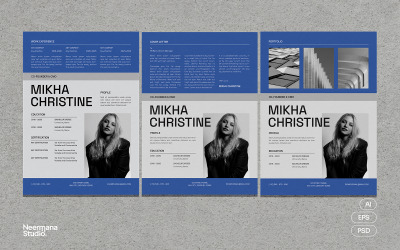 Blue Simple CV Resume Pack