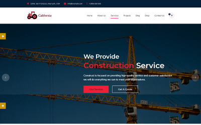 California Construction Building Architecture HTML-sjabloon