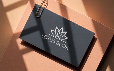 Dark Textured Card Mockup with Lavender Shadow