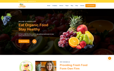 FamilyShop - HTML5-шаблон для фермы и продуктового магазина, предлагающего органические продукты.