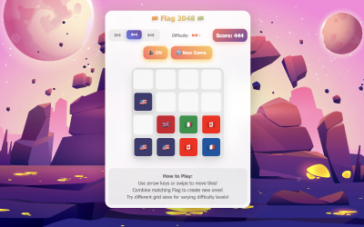 Jeu HTML5 Flag 2048 Puzzle