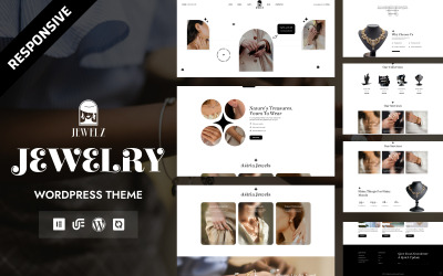 Jewelz - SparkleAura Boutique de Diamantes e Ouro - Tema WooCommerce para WordPress e Elementor