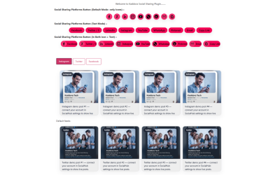 KDR SocialHub – плагин WordPress для создания кнопок обмена в социальных сетях и работы с социальными сетями.