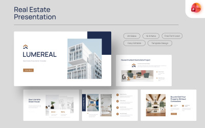 Шаблон презентации PowerPoint для Lumreal-Real Estate