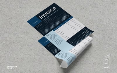 Navy Modern Corporate Invoice
