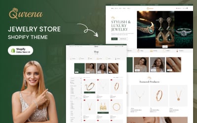 Qurena – Luksusowy sklep z biżuterią – motyw Shopify