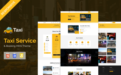 Taxi - Snelle en betrouwbare taxidienst HTML-thema