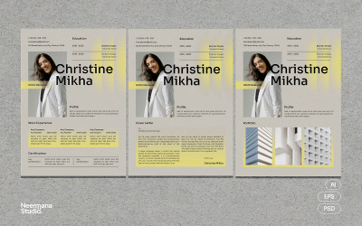 Yellow Gradient CV Resume Pack
