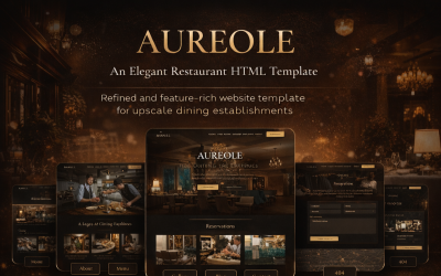 AUREOLE | Restoran | Lüks | Premium HTML Şablonları |