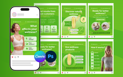 Eco Wellness Social Media Template for Instagram