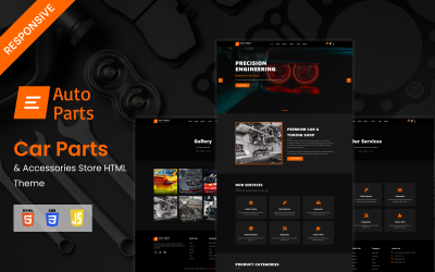 Thème HTML pour boutique de pièces et accessoires automobiles