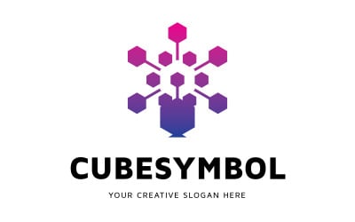 Cube Symbolic Logo Design Template