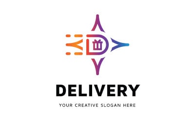 D- Delivery Logo Design Template