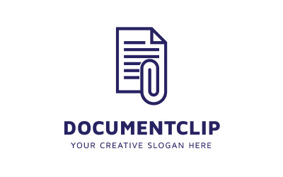 Document Clip Logo Design Template