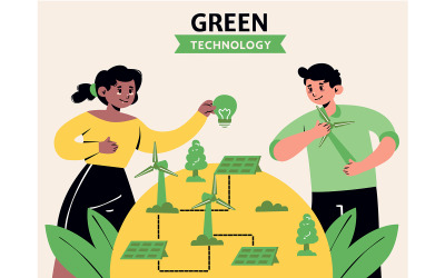 Characters Engaged in Eco-Friendly Activities