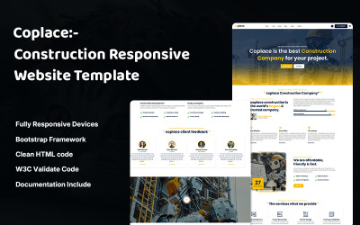 Coplace - Modelo de site HTML5 responsivo para construção civil