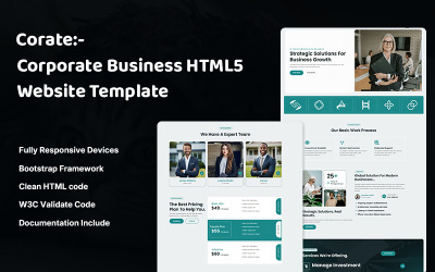 Corate – HTML5-Website-Vorlage für Unternehmen