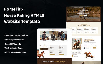 Horsefit - Lovagló Weboldal Sablon