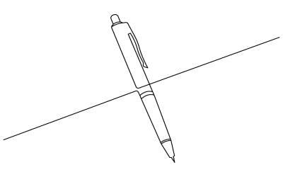 5. Ball pen continuous one line drawing on white background