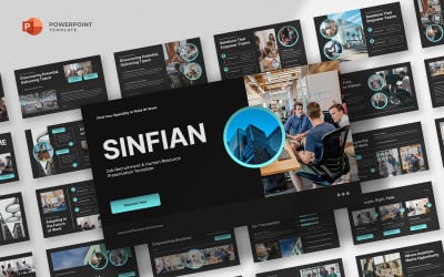 Шаблон презентации PowerPoint по подбору персонала и управлению человеческими ресурсами - Sinfian