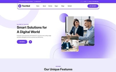 Techbd - Digital Solutions and Business HTML5 Website Template