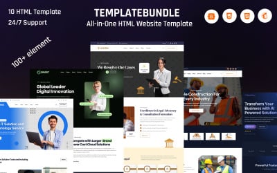 TemplateBundle – Coleção Premium de Modelos de Sites HTML