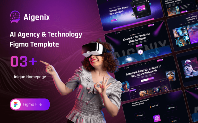 Aigenix - Modèle Figma pour agence et technologie IA.