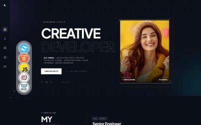 AURA - Personal Portfolio Template tailwindcss , HTML 5, Template