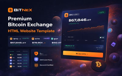BitNex — Premium Bitcoin Exchange HTML Website Template