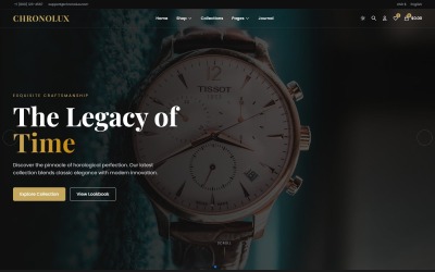 ChronoLux - Modelo HTML Premium para E-commerce de Relógios de Luxo