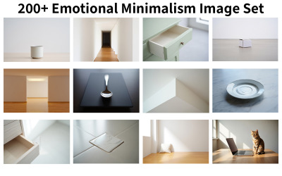 Conjunto com mais de 200 imagens de minimalismo emocional