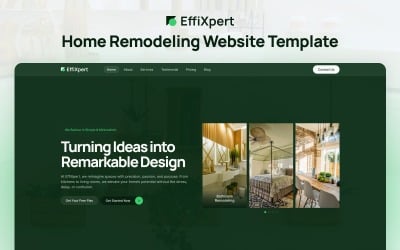 EffiXpert – Een overzichtelijk Next.js-sjabloon voor huisverbouwingen